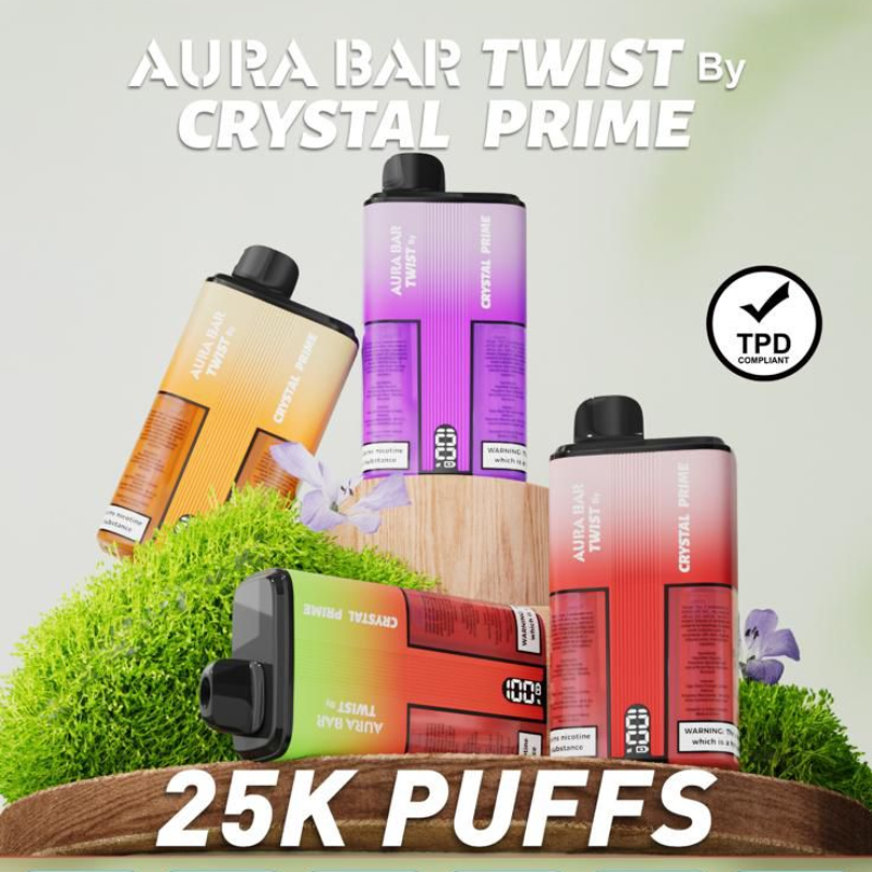 Crystal Prime 25K Puff AURA BAR Kit
