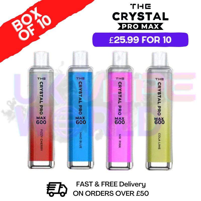 Packung mit 10 Stück – HAYATI Crystal Pro Max (Mini) 600 Züge