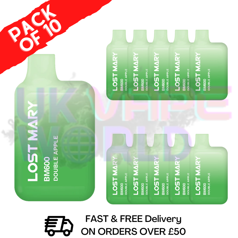Doppelapfel Lost Mary 600 Puff Bars, 10er-Packung