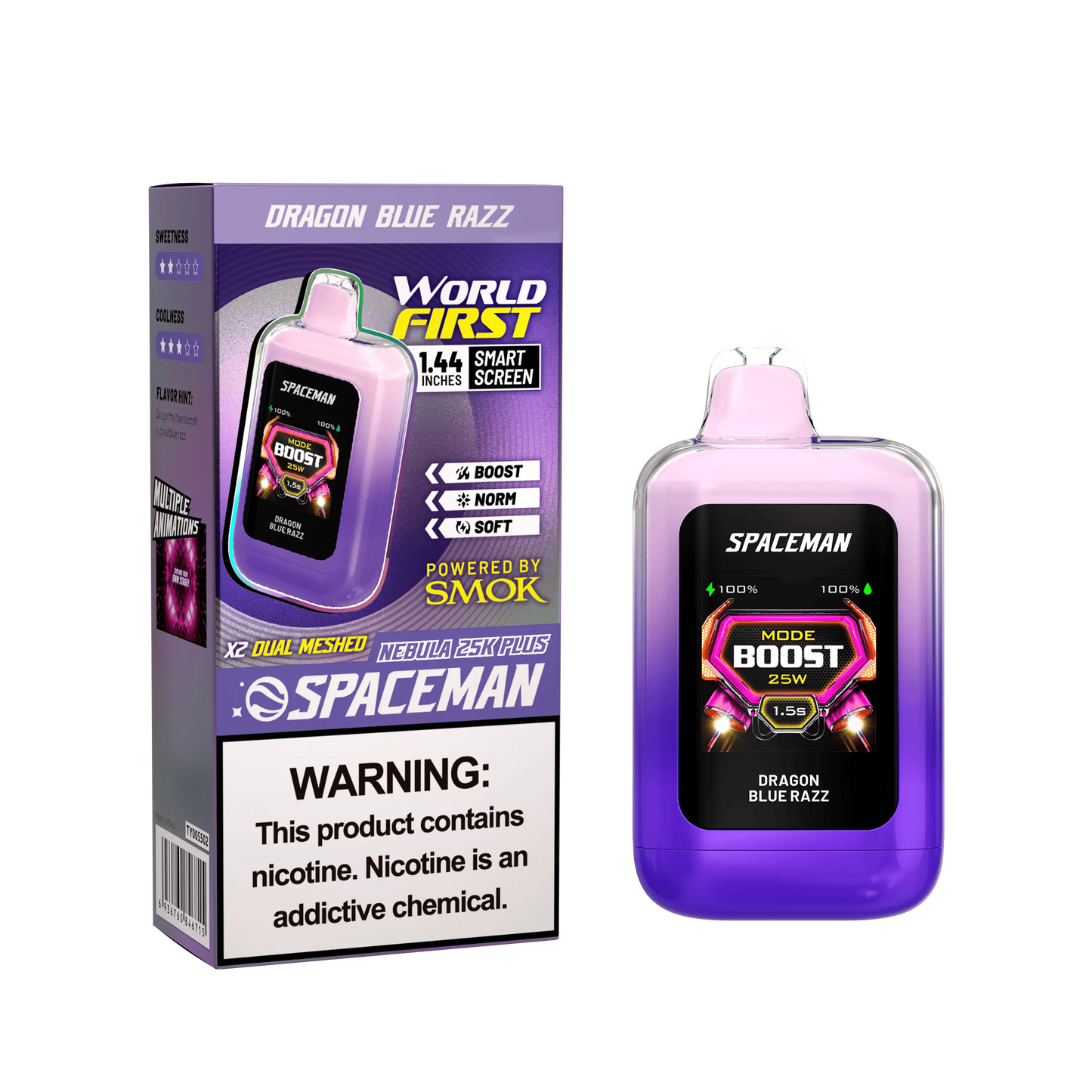 Dragon Blue Razz - Spaceman Nebula 25k Plus Disposable Vape