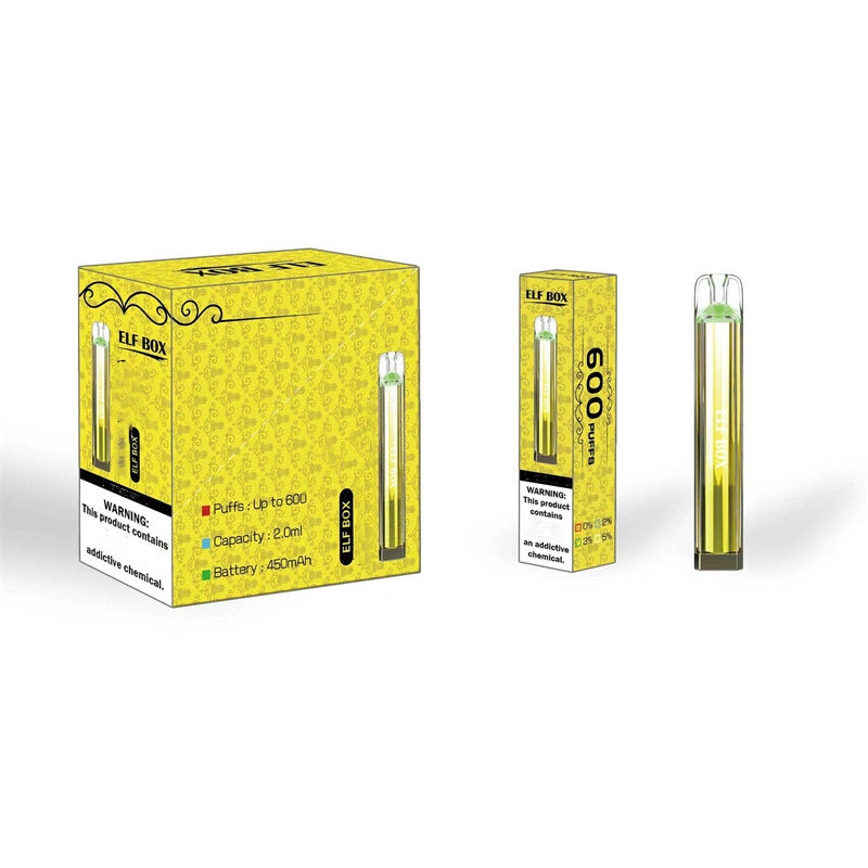Elf Box 600 Puff Crystal Bar 600 Züge 2ml E-Liquid Mini-E-Zigarette Vaper Einweg-Vape