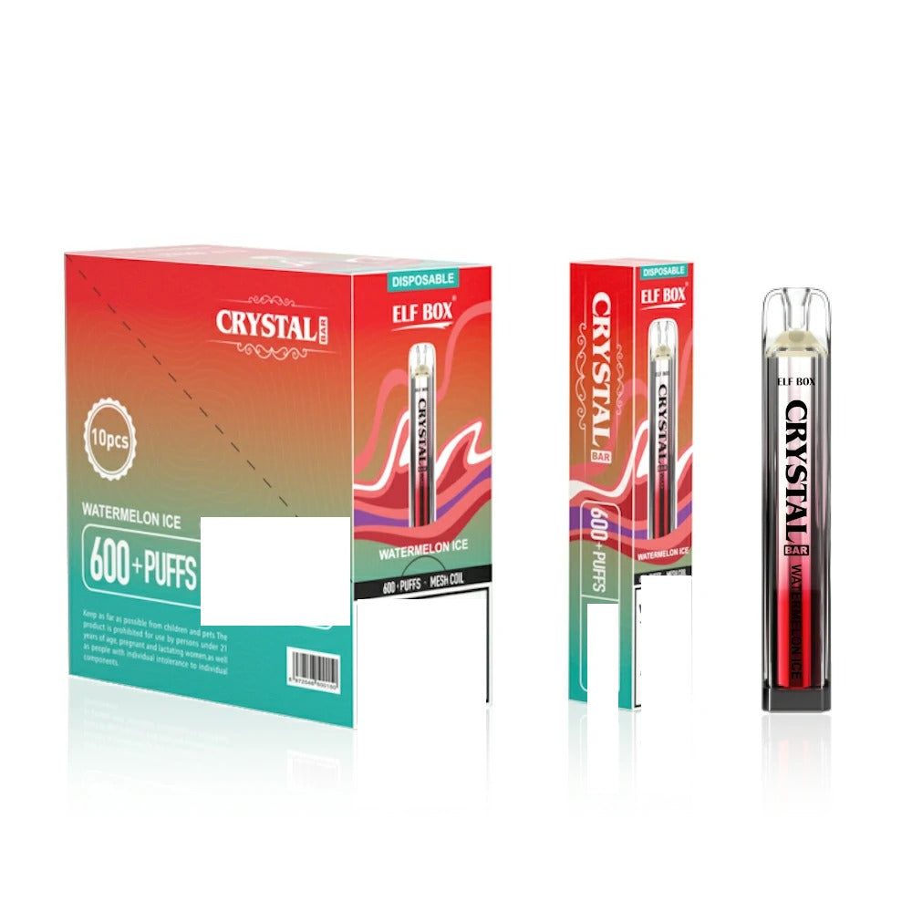ELF BOX CRYSTAL BAR 600 Puffs Bulk Buy Rechargeable Disposable Vapes Wholesale