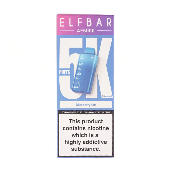Elf Bar AF5000 Disposable Vape Up To 5000 Puffs 2ml Prefilled E-Liquid 10ml Refill Container