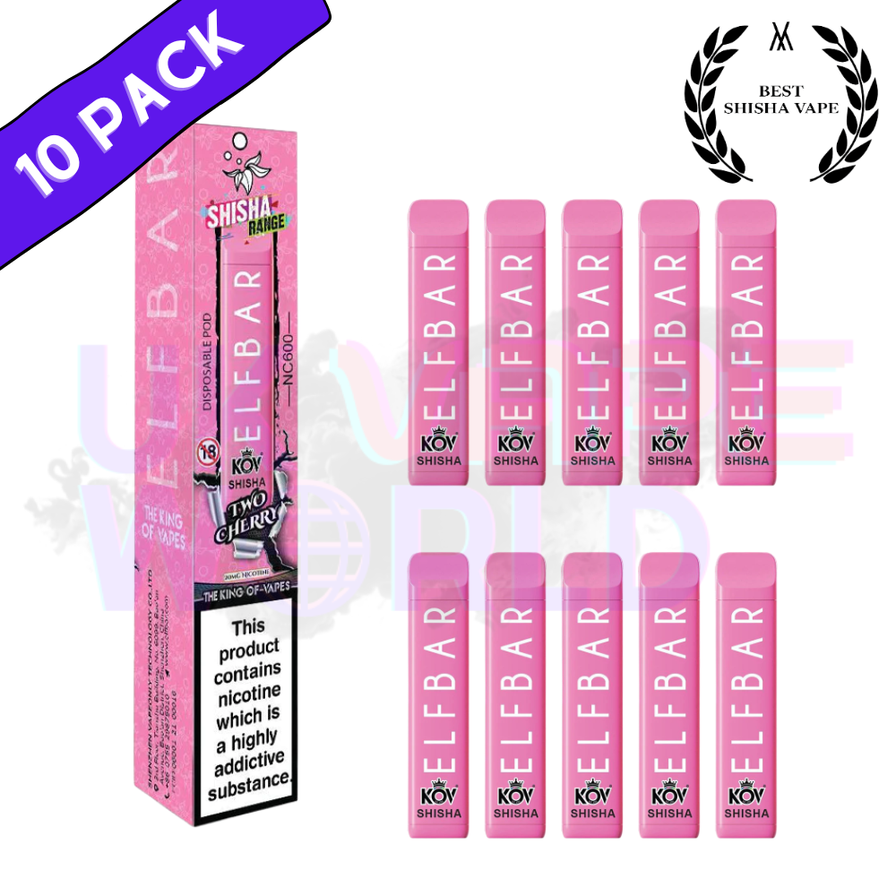 Elf Bar Shisha 600 Züge – Zwei Kirschsorten, 10er-Packung