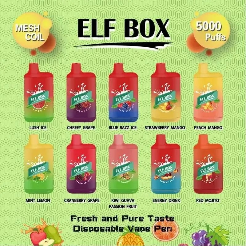 ELF BOX 5000 Puffs Disposable Vape E Cigarette Wholesale
