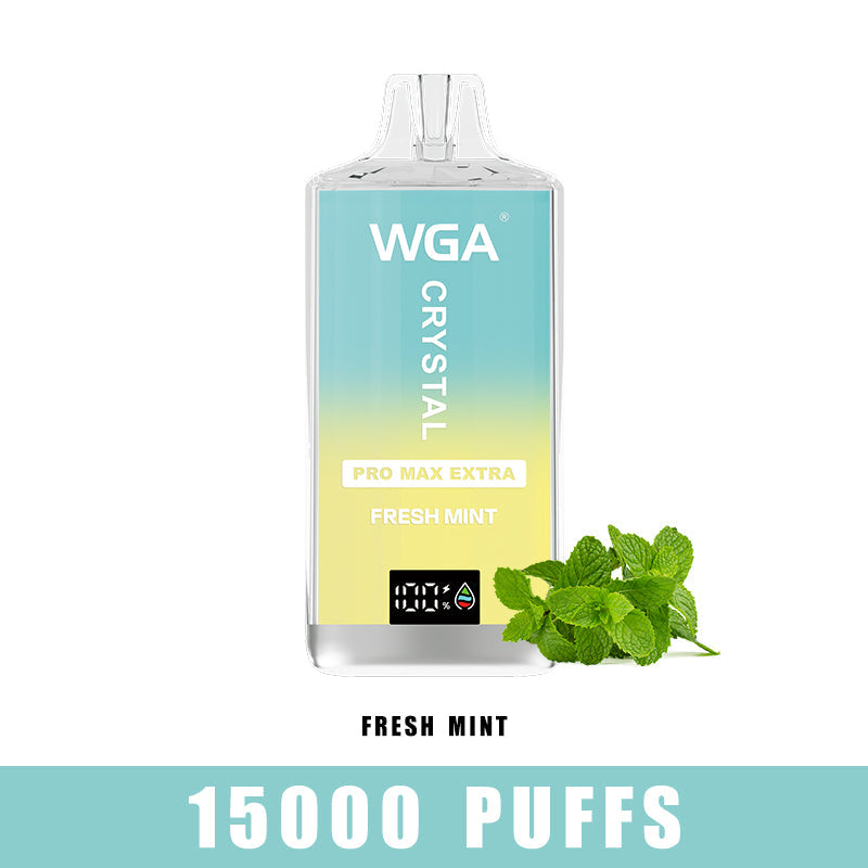 wga vape Crystal FRESH MINT Pro Max Extra 15000 Züge Einweg-E-Zigarette