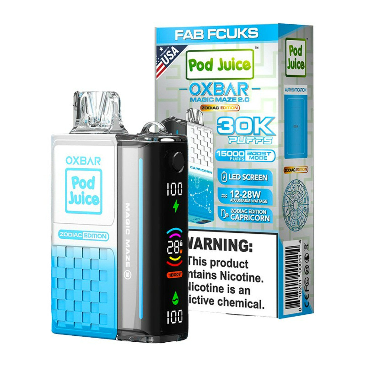 Fab Fcuks Oxbar Magic Maze 2.0 Pod Juice 30K