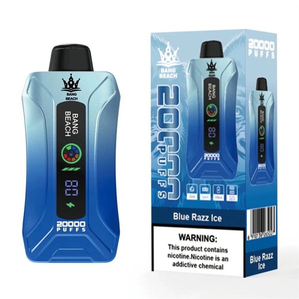 Bang Beach Factory 20000 Puff 20000 With Screen Display 0% 2% 3% 5% Nicotine Disposable Vape-650mAh Battery. 35ml E-liquid. Multiple Nicotine 12 Flavors
