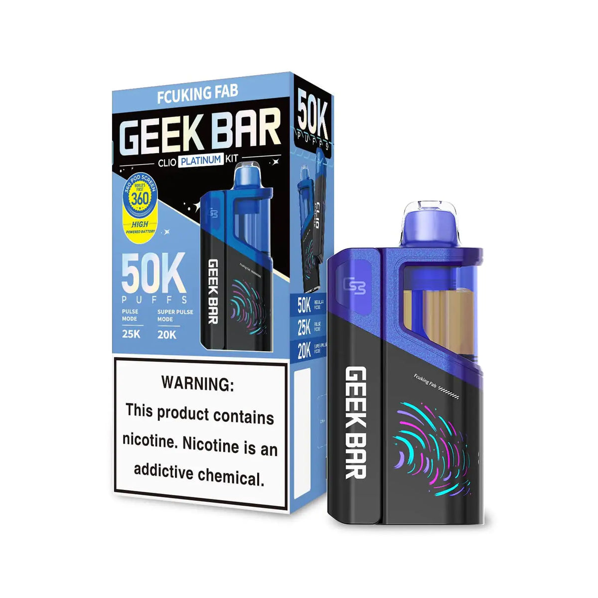 Fcuking Fab - Geek Bar Clio Platinum 50k Disposable Vape Kit