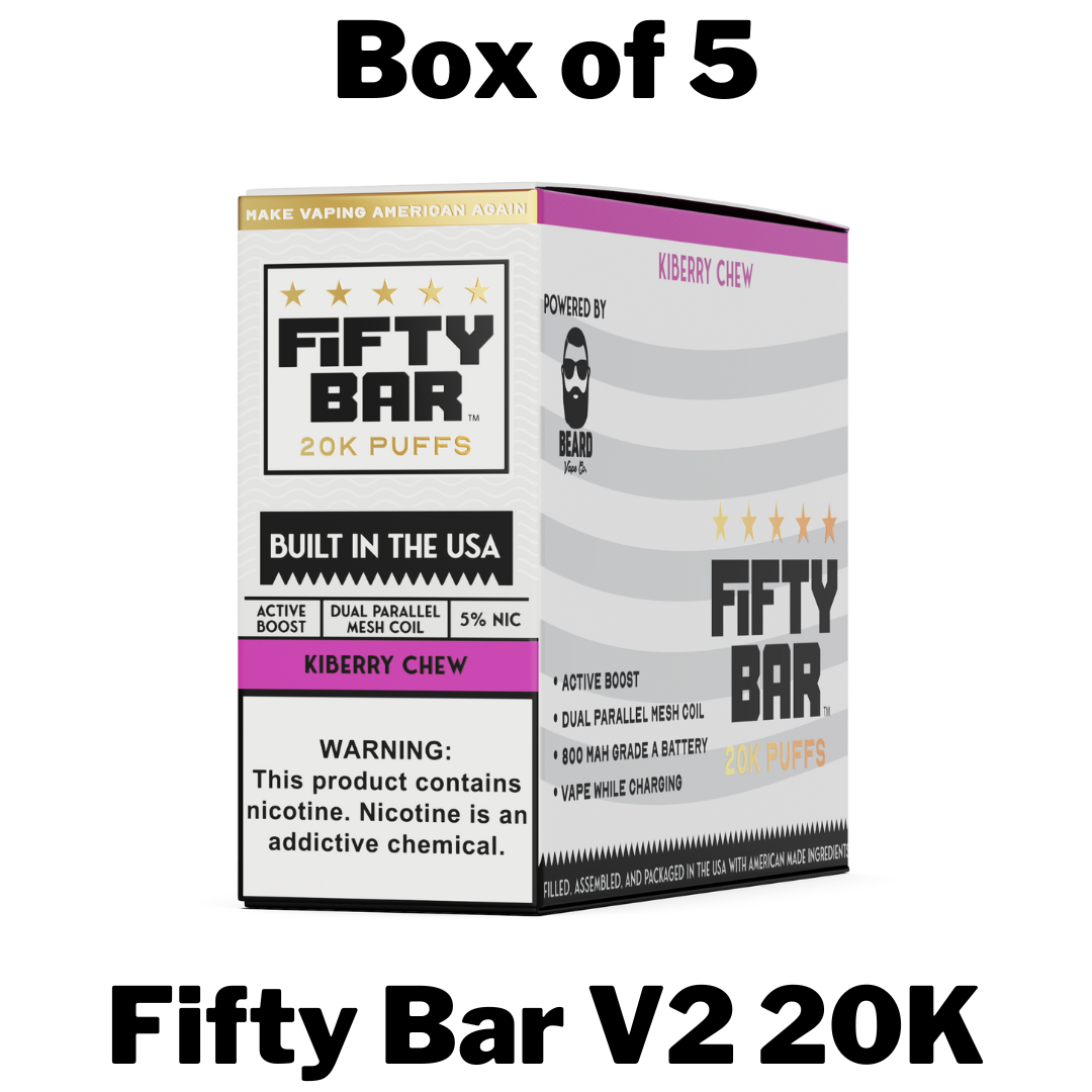 Fifty Bar V2 20K Einweg-Vape, 5er-Packung