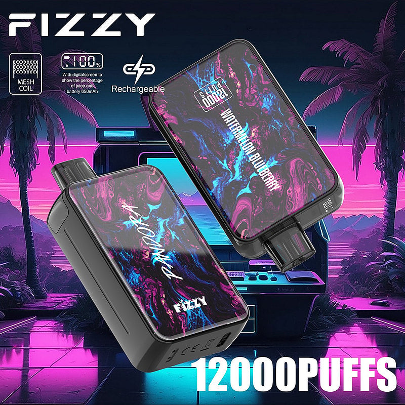 Fizzy Pandora – 12000 Puffs Disposable Vape | Fluid Art Marble | 20ML E-Liquid, Mesh Coil, 650mAh