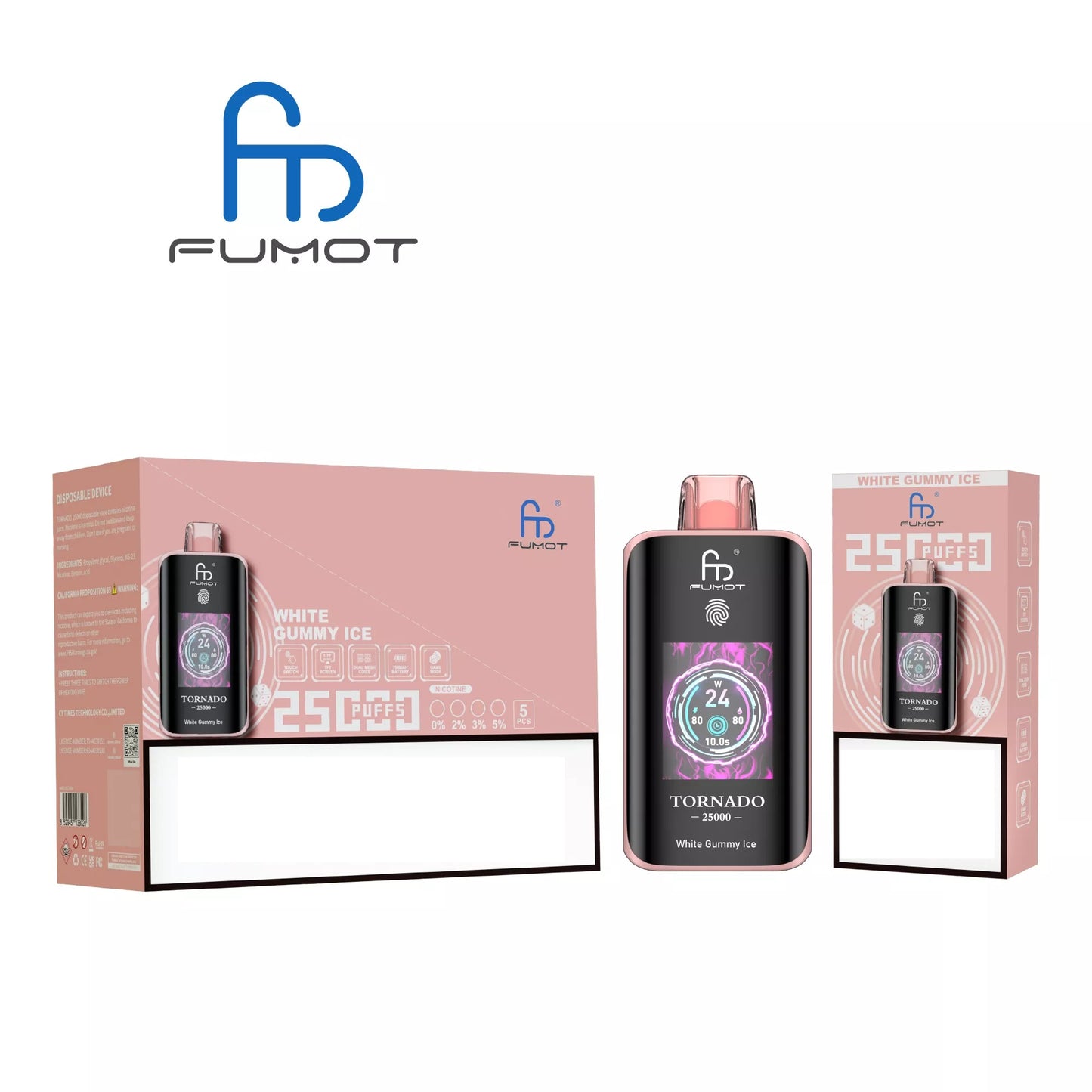 Fumot Tornado 25000 Puffs Disposable Vapes Wholesale
