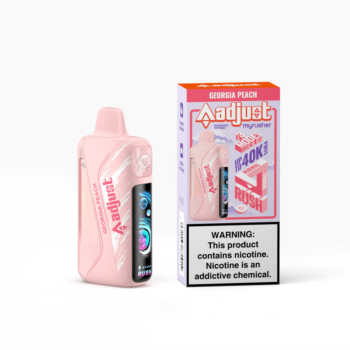 Georgia Peach - Adjust Myrusher 40k Disposable Vape