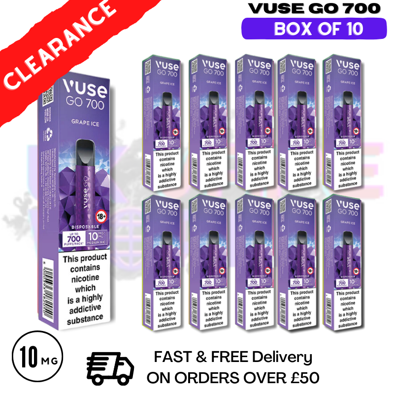 Grape Ice (10 mg) – VUSE GO 700 Züge, 10er-Packung