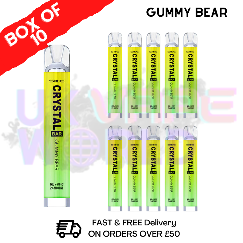 Gummibärchen - Crystal Bar Puffs 600 Stück, 10er-Packung - 26,99 £