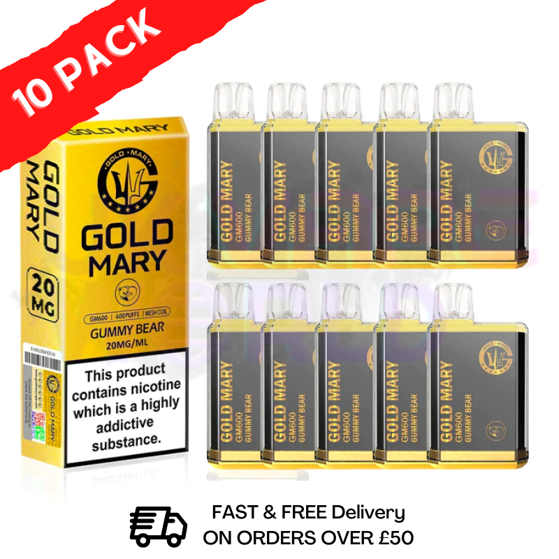 Gummibärchen - Gold Mary 600Puff, 10er-Packung