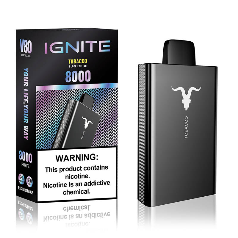 IGNITE V80 – Einweg-E-Zigarette für 18.000 Züge | 5 % Nikotin aus Tabak