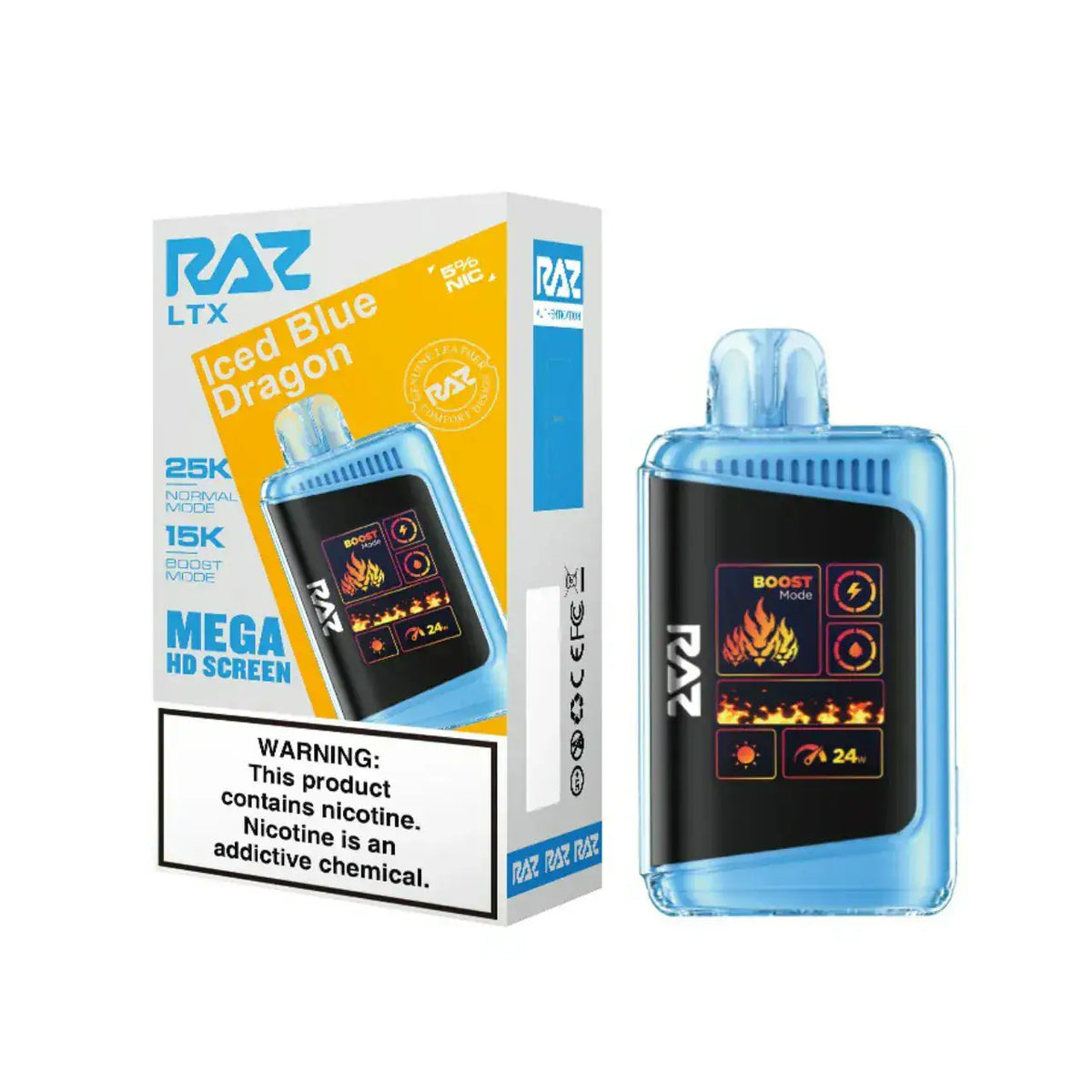 Iced Blue Dragon - RAZ LTX DC25000 Disposable Vape