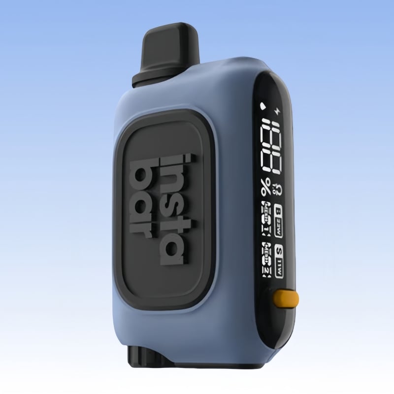 Insta Bar Blue Razz Ice Flavored Disposable Vape with Side Screen