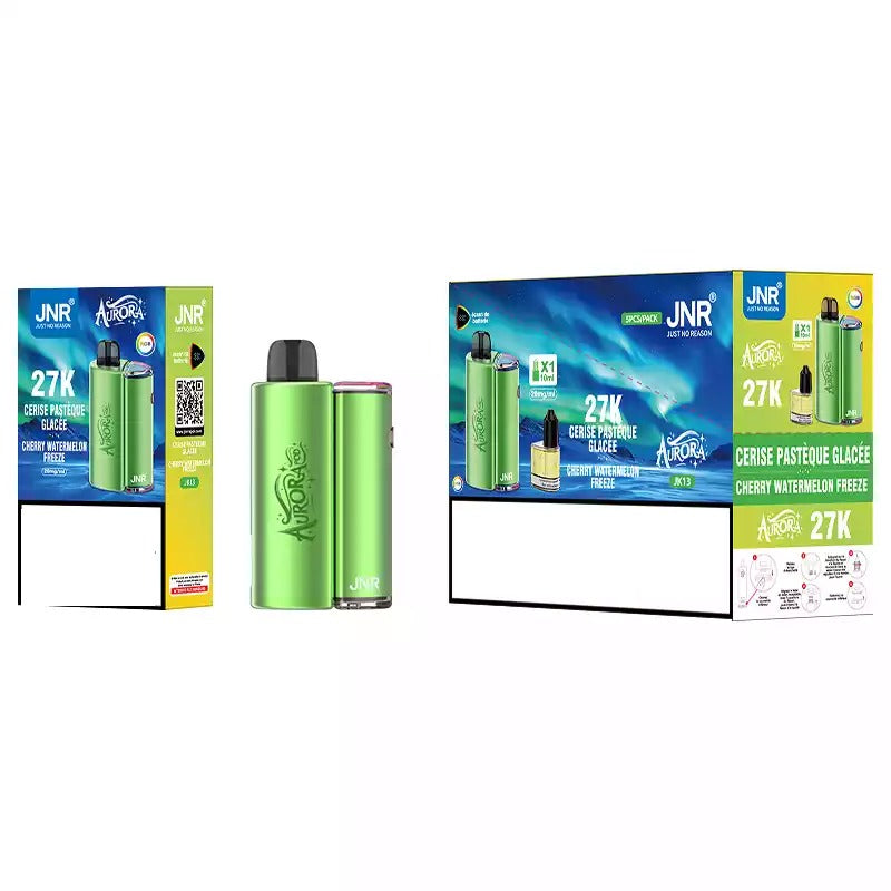 JNR AURORA 27000 Puffs Pod Kit Breathing Screen Bulk Buy Rechargeable Refillable Vapes Wholesale