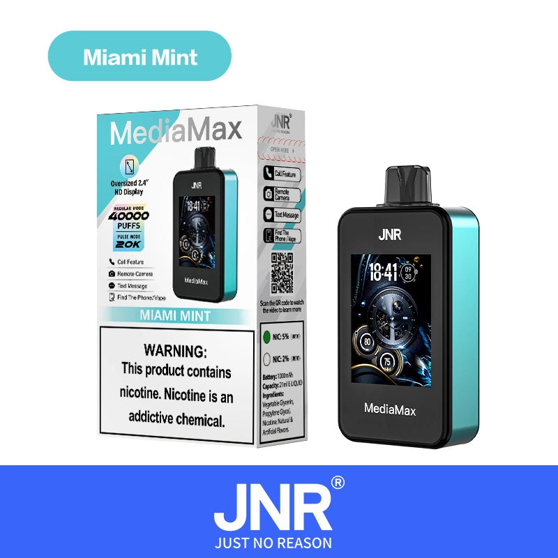 JNR Media Max 40000 Puffs 40k Disposable Vape Electronic Cigarette 21ml 1000mAh 10 Flavors In Sales