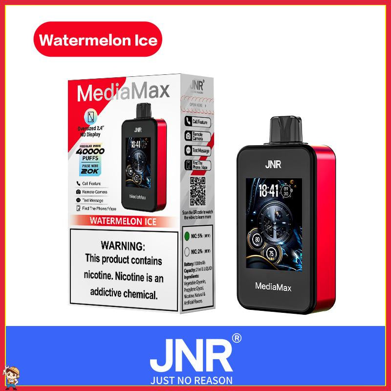 JNR Media Max 40000 Puffs 40k Disposable Vape Electronic Cigarette 21ml 1000mAh 10 Flavors In Sales