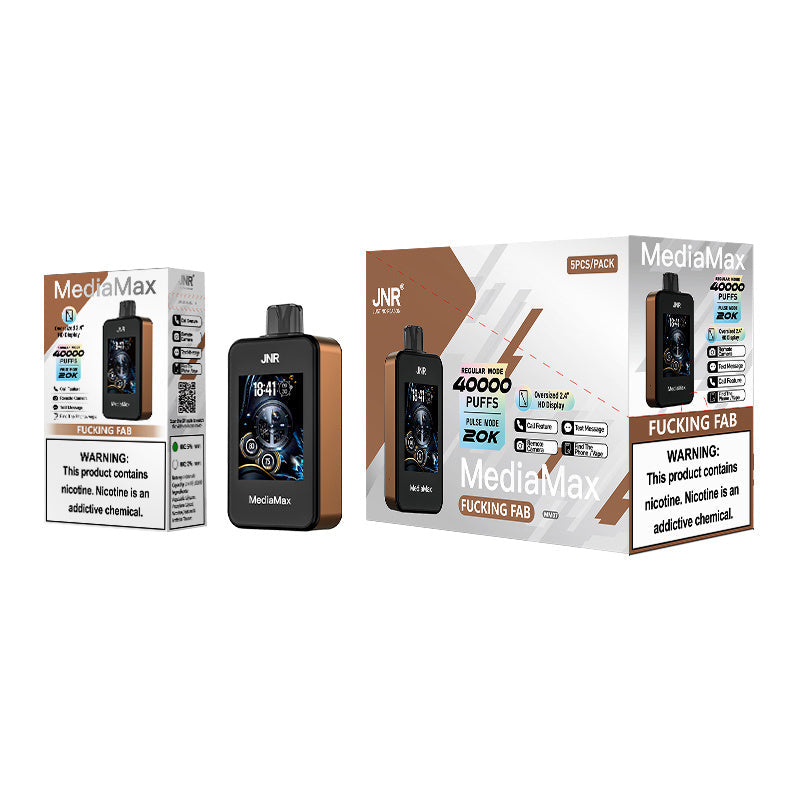 JNR Media Max 40000 Puffs 40k Disposable Vape Electronic Cigarette 21ml 1000mAh 10 Flavors In Sales