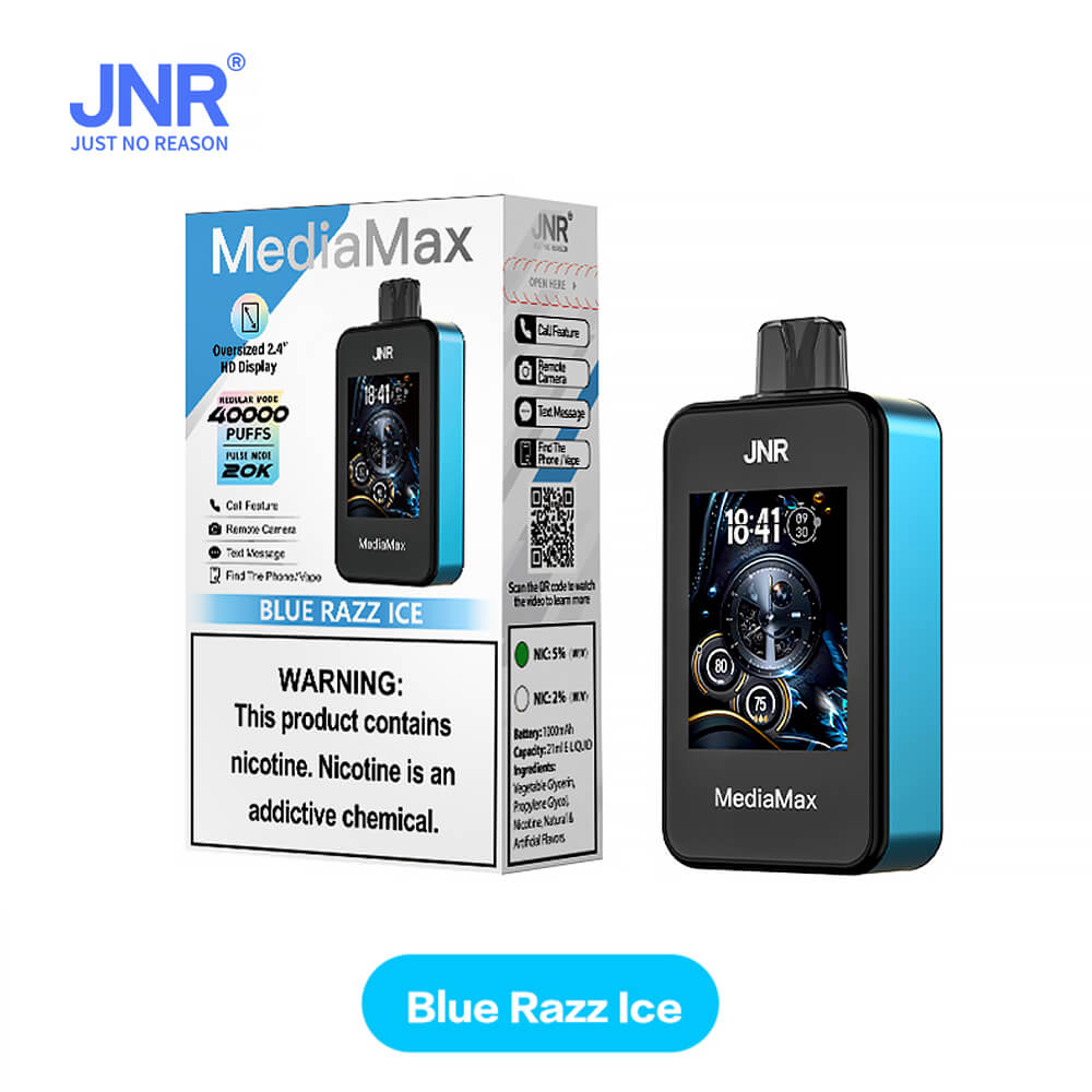 JNR Vape MediaMax 40000 PUFF 40K Disposable Vape Pen E Cigarette Prefilled 21ml 650 mAh 10 Flavors In Sales