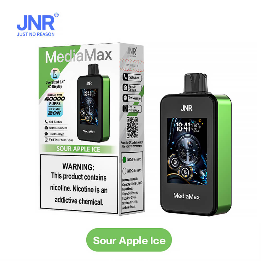 JNR Vape MediaMax 40000 PUFF 40K Disposable Vape Pen E Cigarette Prefilled 21ml 650 mAh 10 Flavors In Sales