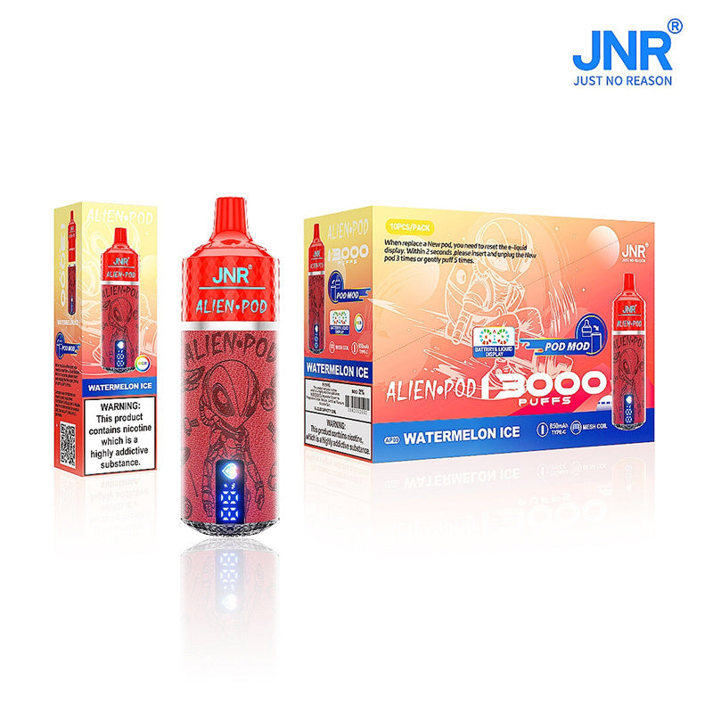 2024 New Factory Jnr Alien Pod 13000 Puffs Direct 100% Original Disposable Vape Wholesale Rechargeable