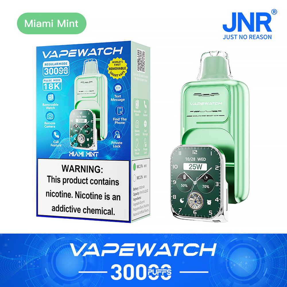 JNR Vape Watch 30000 Puffs Disposable Vape (2%3%5%Nicotine)19ML 850mAh 10 Flavors Available In Sales
