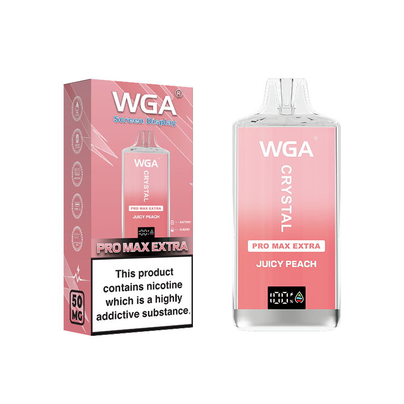 wga Disposable Vape Crystal JUICY-PEACH 15000 Puffs