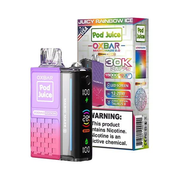 Juicy Rainbow Ice Oxbar Magic Maze 2.0 Pod Juice 30K