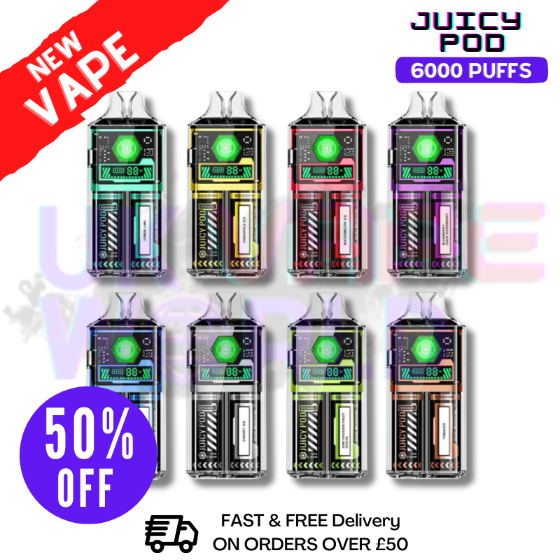 Juicy Pod 6000 Pro 6K PUFF Einweg-Set - NUR 6,99 £