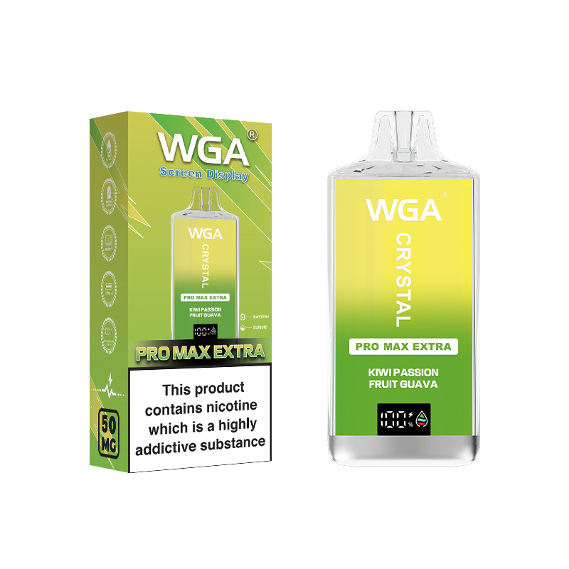wga Disposable Vape Crystal Kiwi-Passion-Fruit-Guava15000 Puffs