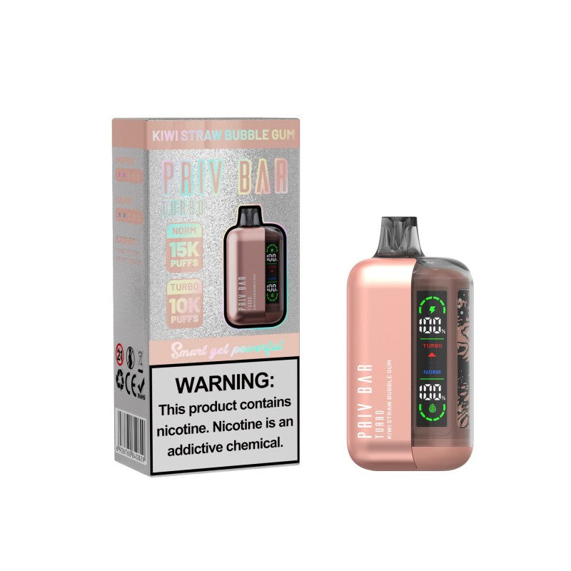 Kiwi Straw Bubble Gum Priv Bar Turbo 15000