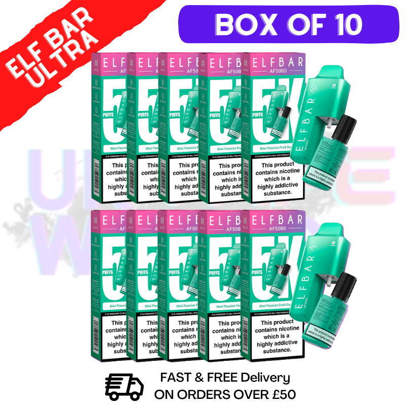 Kiwi-Passionsfrucht-Guave-Elf-Riegel, 5000 Puffs, 5K-Riegel, 10er-Packung