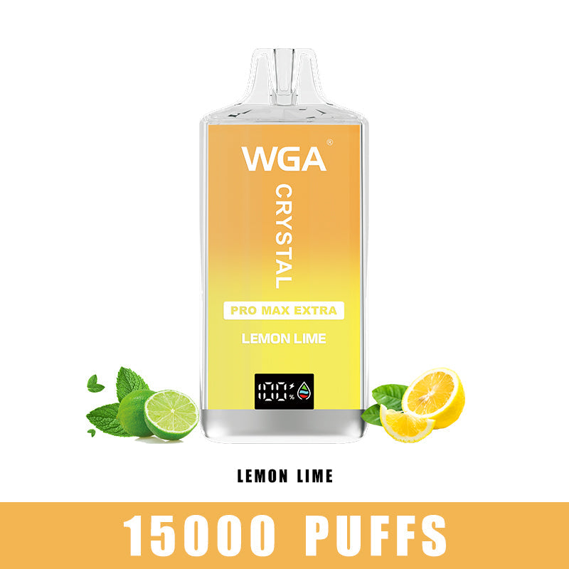 wga vape Crystal LEMON LIME Pro Max Extra 15000 Puffs Disposable Vape