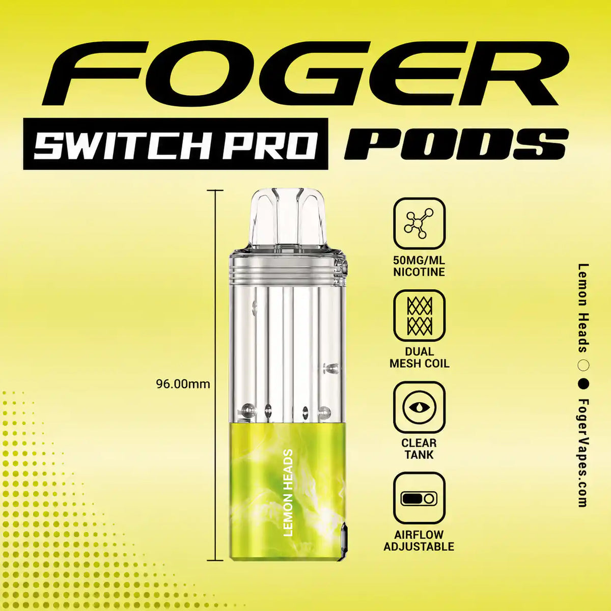 Lemon Heads - Foger Switch Pro 30K Disposable Pod