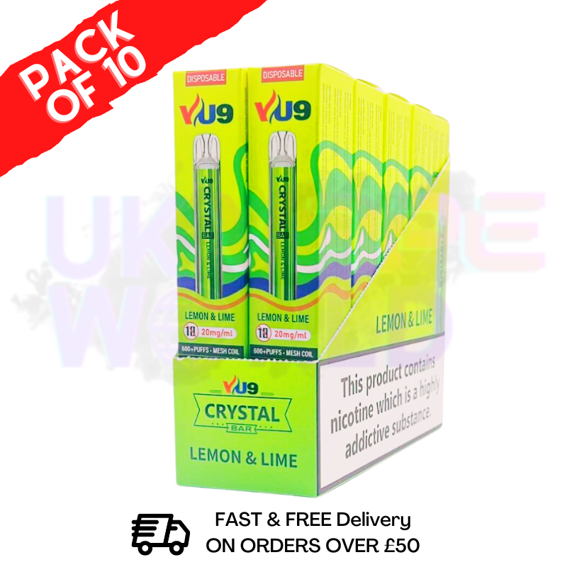 Zitronen-Limetten-Kristallriegel-Puffs 600 VU9, 10er-Packung