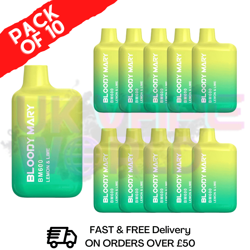 Lemon Lime - Bloody Mary 600 Puffs, 10er-Packung