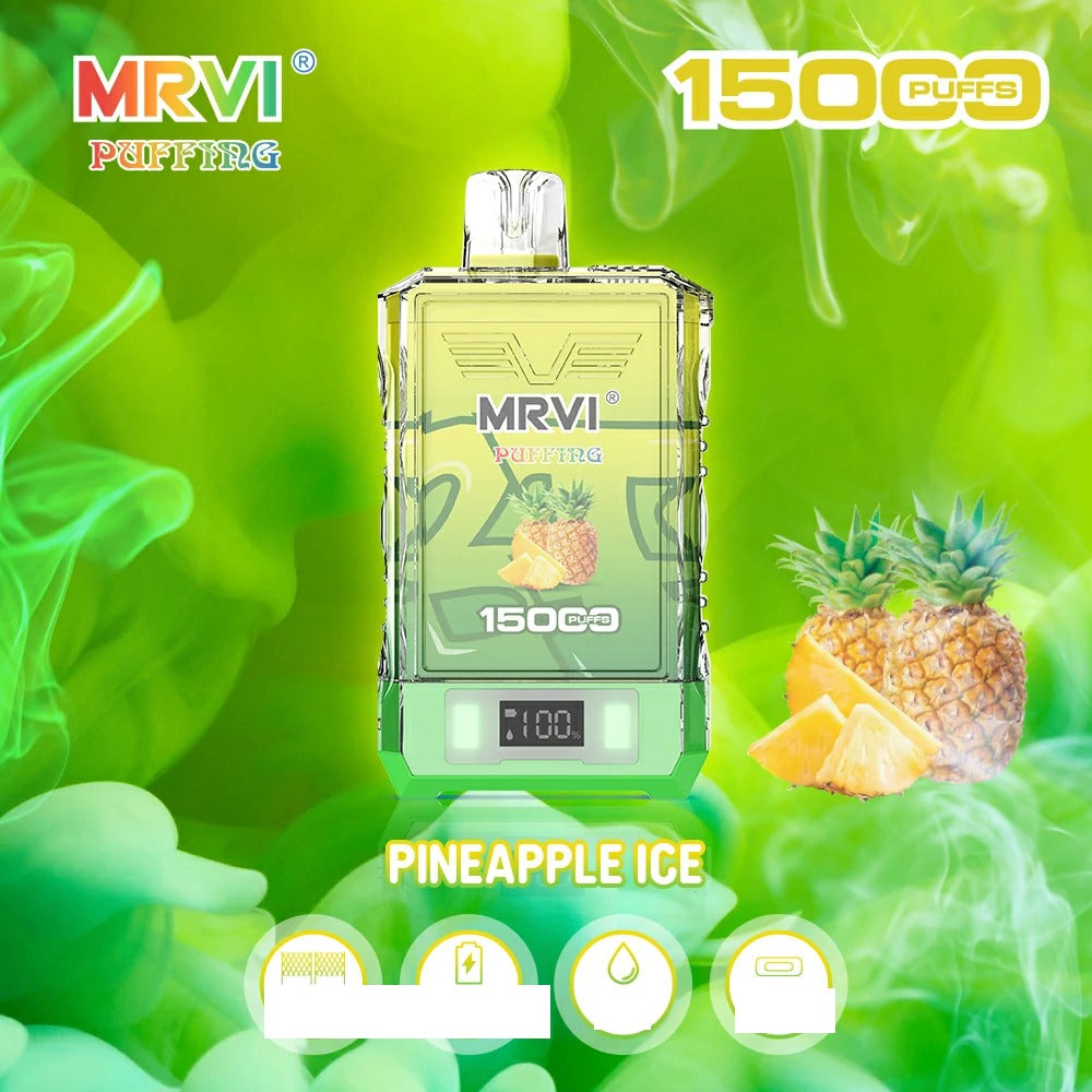 MRVI PUFFING 15000 Puffs Dual Mesh Digital Screen Bulk Buy Rechargeable Disposable Vapes Wholesale