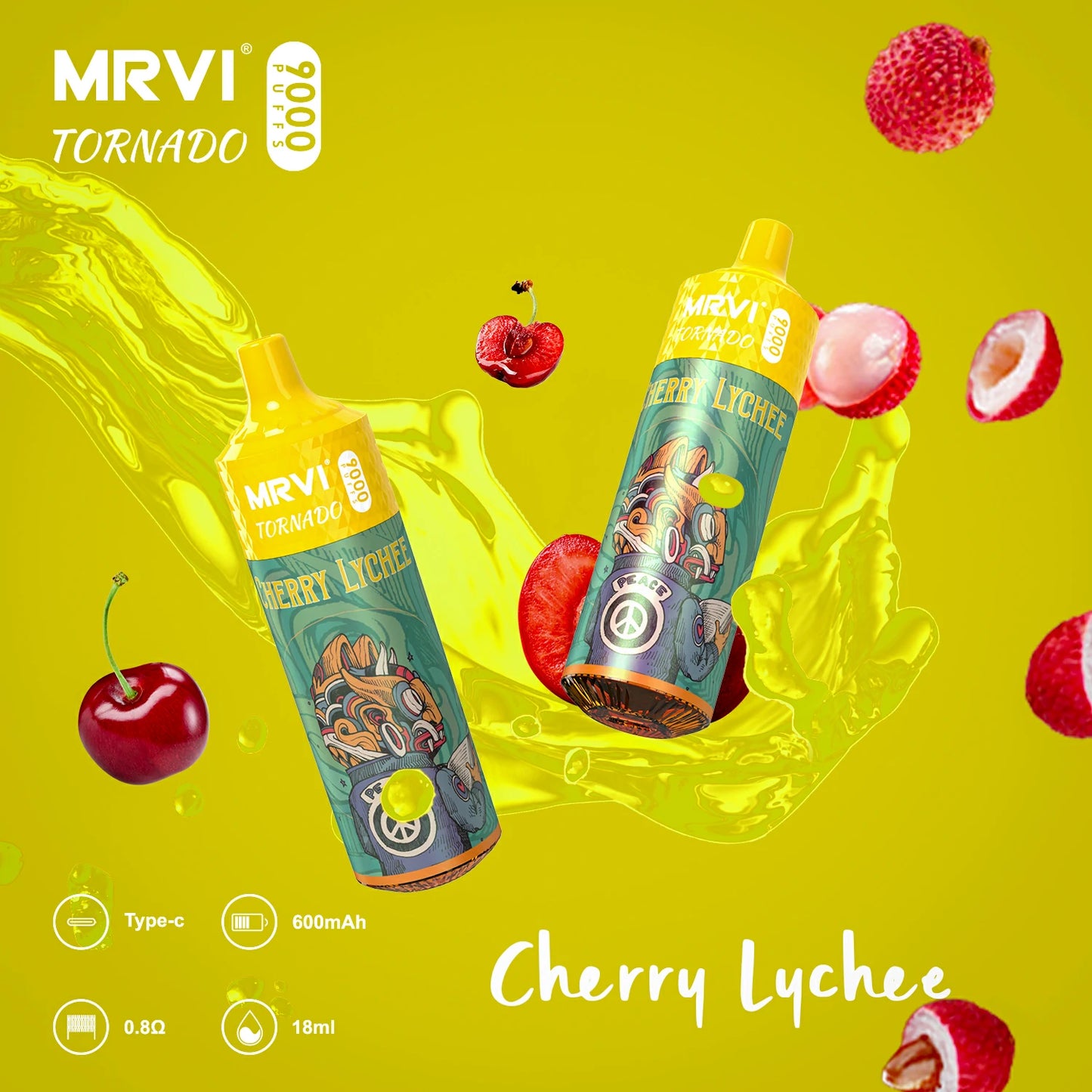 MRVI Tornado 9000 Puffs Bulk Buy Rechargeable Disposable Vapes Wholesale