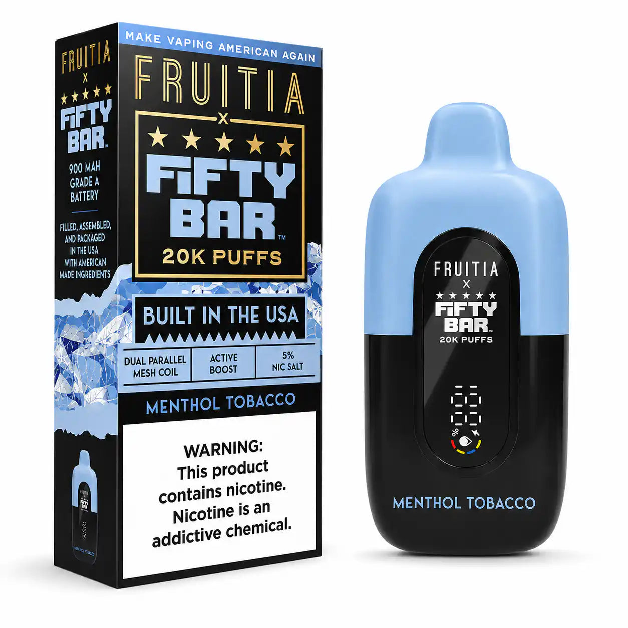 Menthol Tobacco - Fifty Bar 20K Disposable Vape