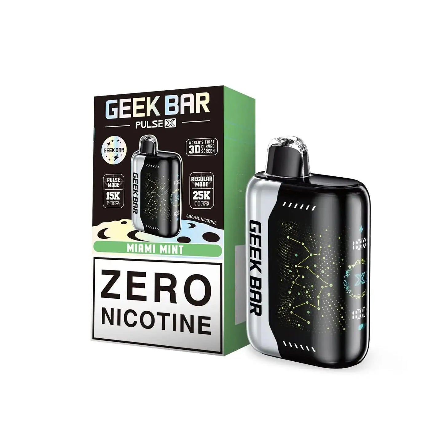 Miami Mint - Geek Bar Pulse X Zero Nicotine 25K Disposable Vape
