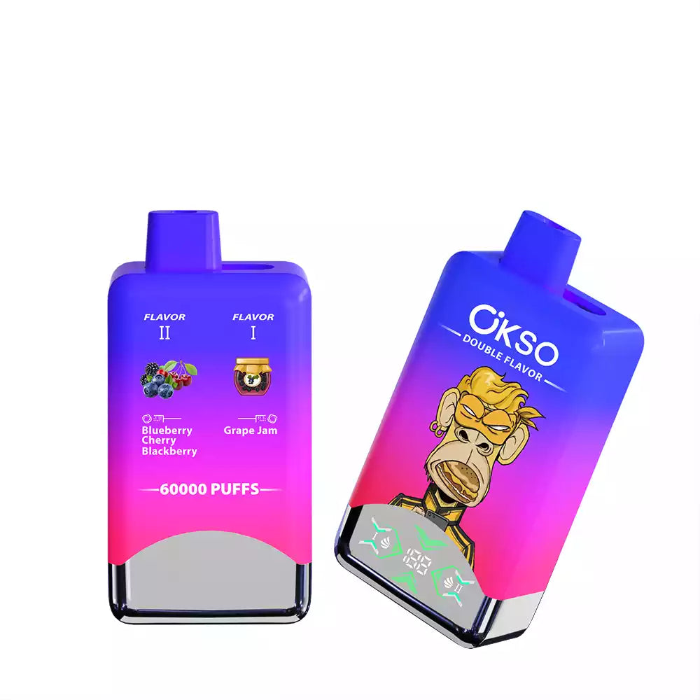 OKSO Double Tastes 60000 Puffs LCD Screen Bulk Buy Rechargeable Disposable Vapes Wholesale