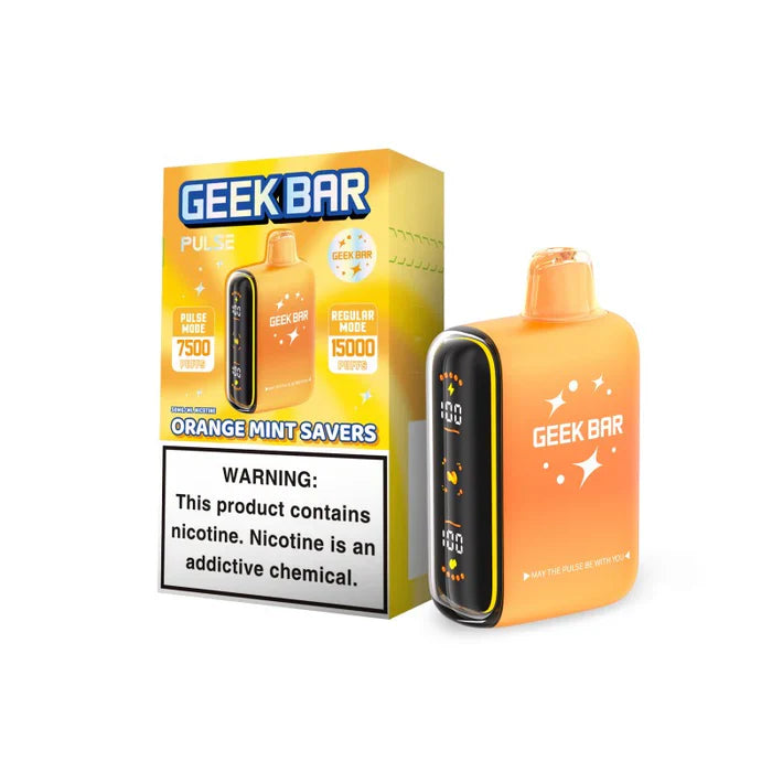 Orange Mint Savers Geek Bar Pulse 15000