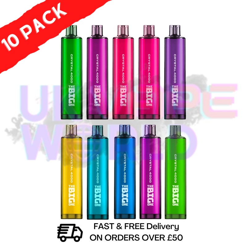 10er-Packung – Crystal Big One 4000 Bar Ultra Einweg-Puff 0 mg
