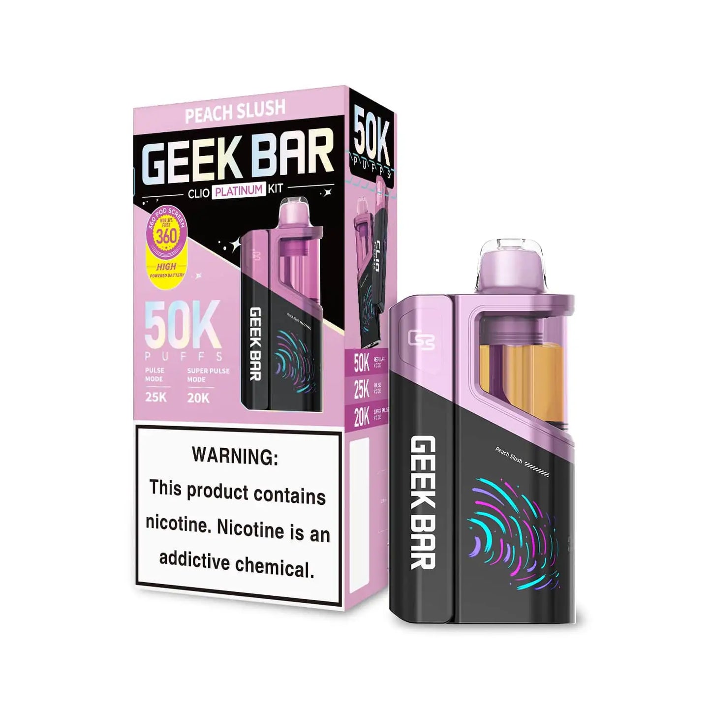 Peach Slush - Geek Bar Clio Platinum 50k Disposable Vape Kit