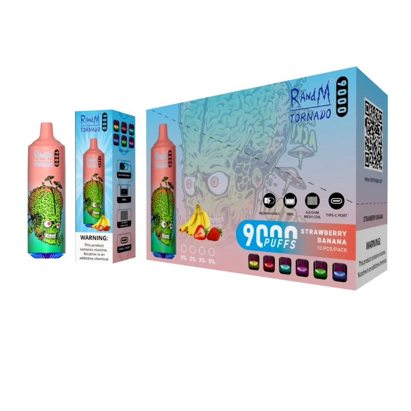 RANDM TORNADO 9000 Disposable Vape Wholesale,850 mAh 18 ML 50 Flavors